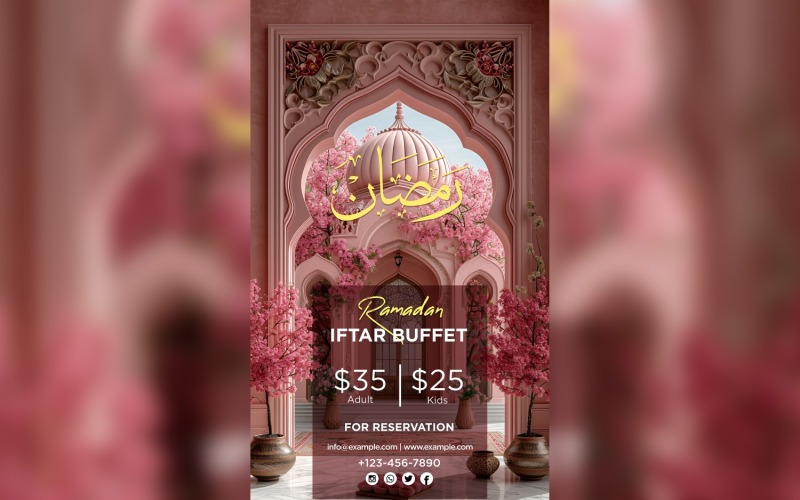 Ramadan Iftar Buffet Poster Design Template 77 Social Media