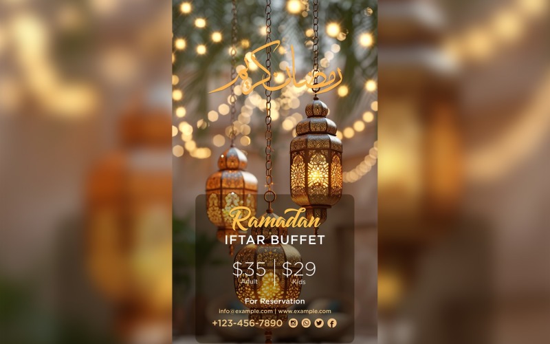 Ramadan Iftar Buffet Poster Design Template 79 Social Media