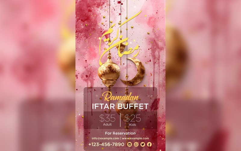 Ramadan Iftar Buffet Poster Design Template 94 Social Media