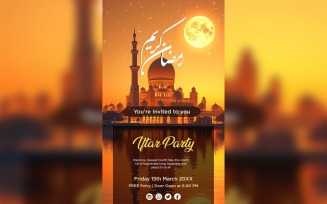 Ramadan Iftar Party Poster Design Template 123