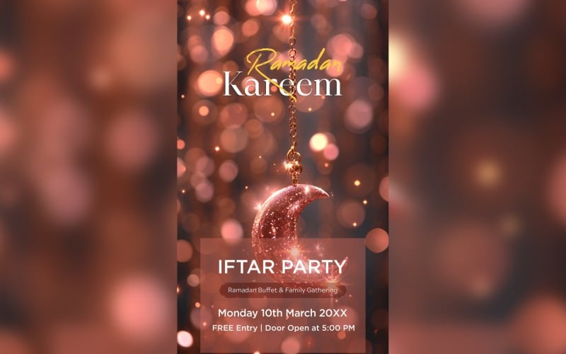 Ramadan Iftar Party Poster Design Template 90 Social Media