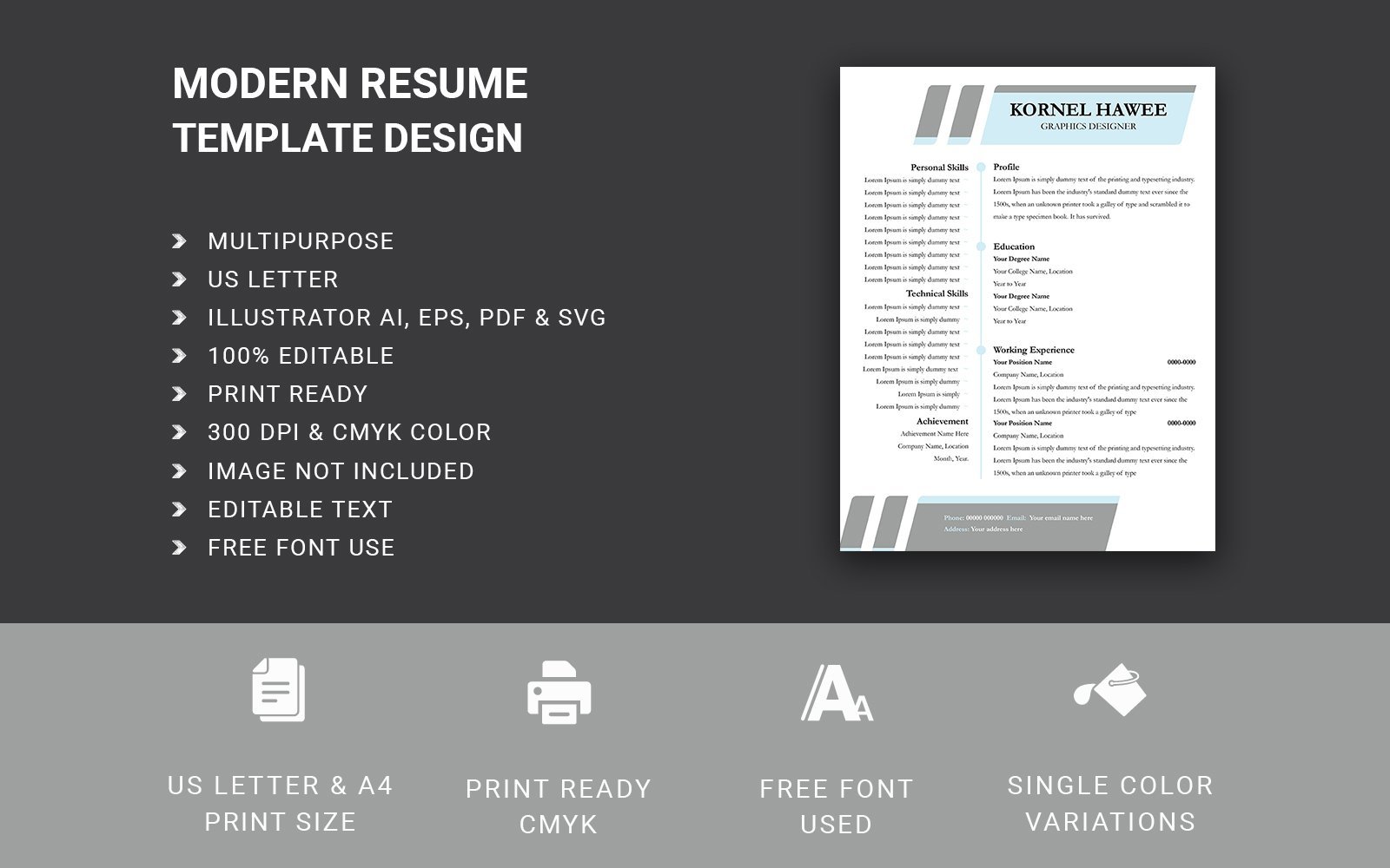 Template #403204 Cv Resume Webdesign Template - Logo template Preview
