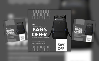 Bag Sale Offer Canva Design Template