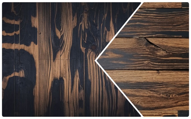 Collection Of 2 Old Dark Wood Texture Background Surface Illustration