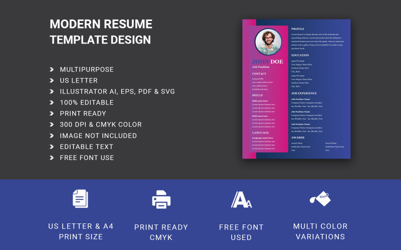 Innovative Creative Resume Design Template – Impress Employers Instantly Resume Template