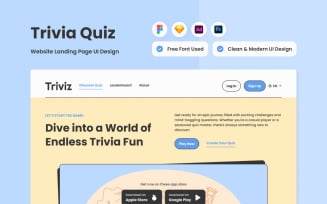 Triviz - Trivia Quiz Landing Page V1