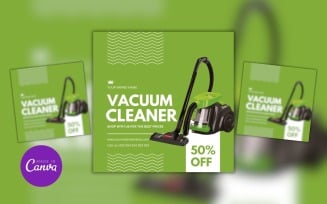 Vacuum Cleaner Discount Sale Canva Design Template