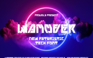 Wanover - Futuristic Techno Font