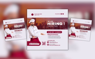 We Are Hiring Canva Design Template Post