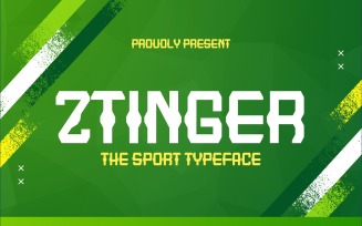 Ztinger - Modern Sports Font