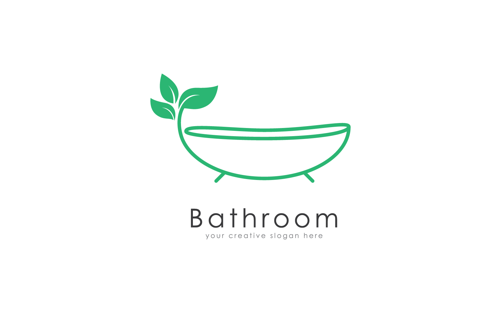 Bathtub Bathroom logo illustration icon vector flat design Logo Template