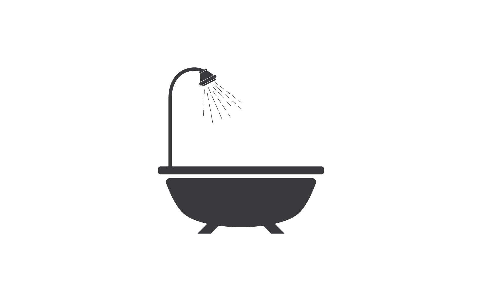 Bathtub Bathroom logo vector flat design