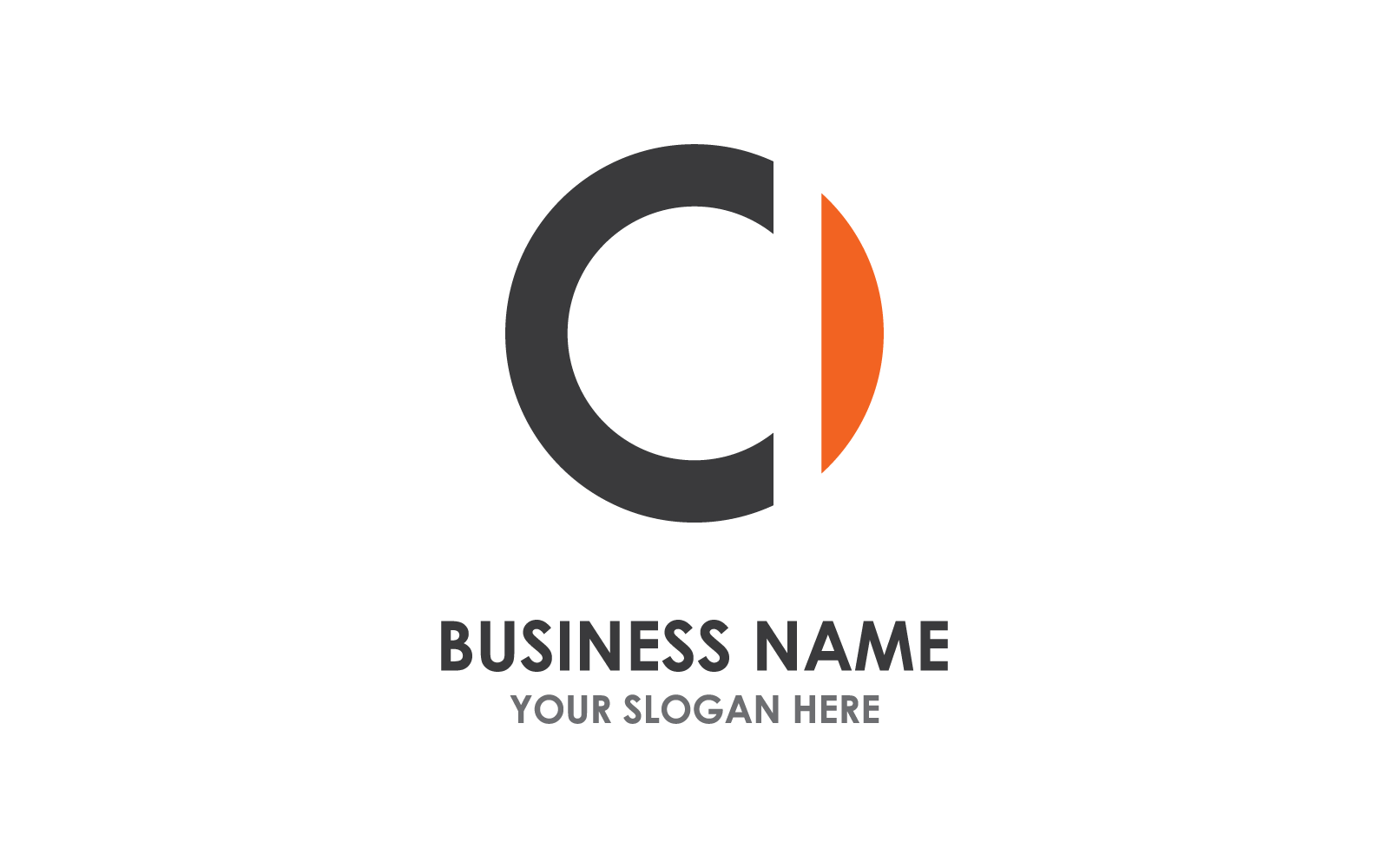 C letter logo template vector flat design Logo Template