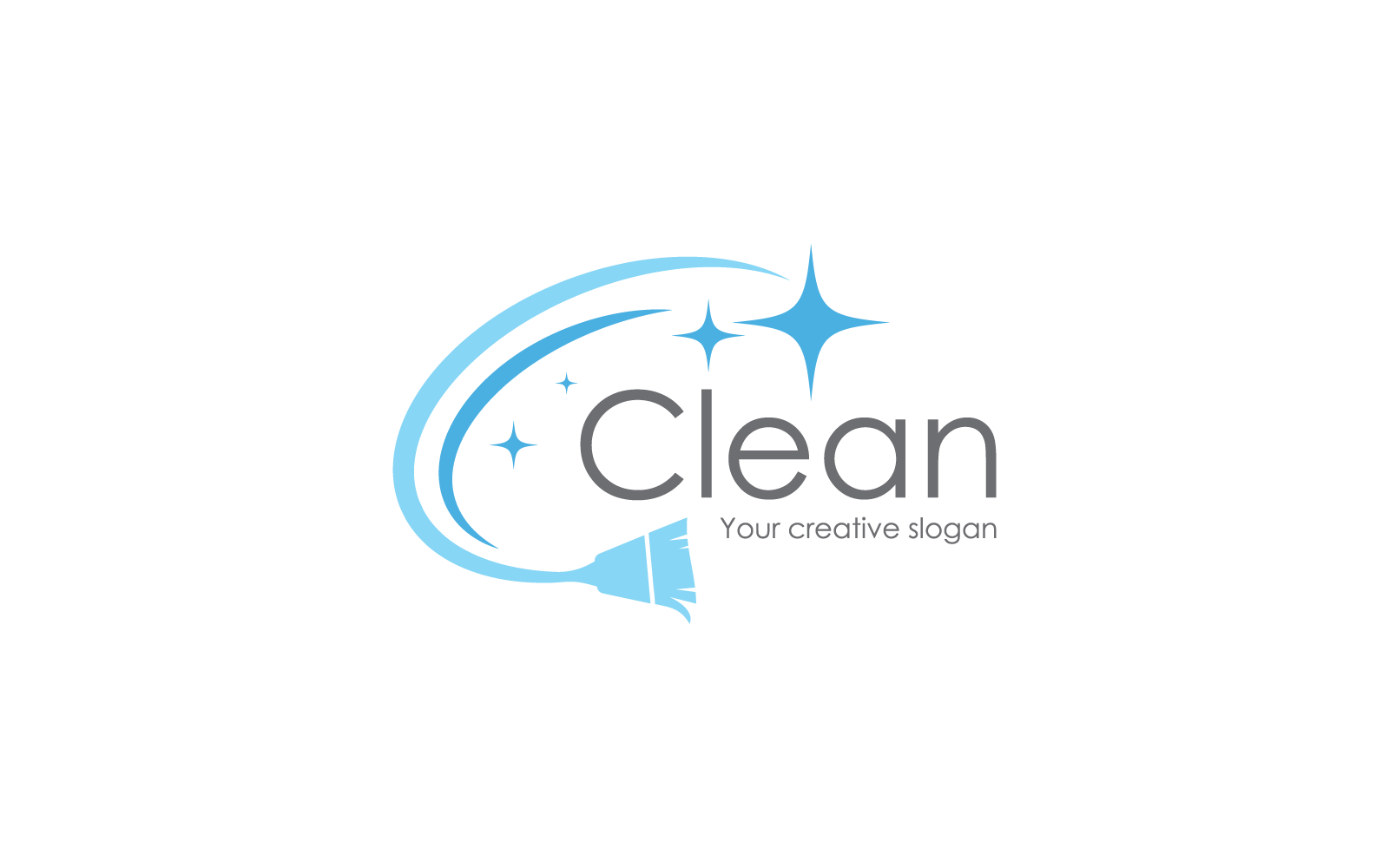 Cleaning logo illustration icon flat design