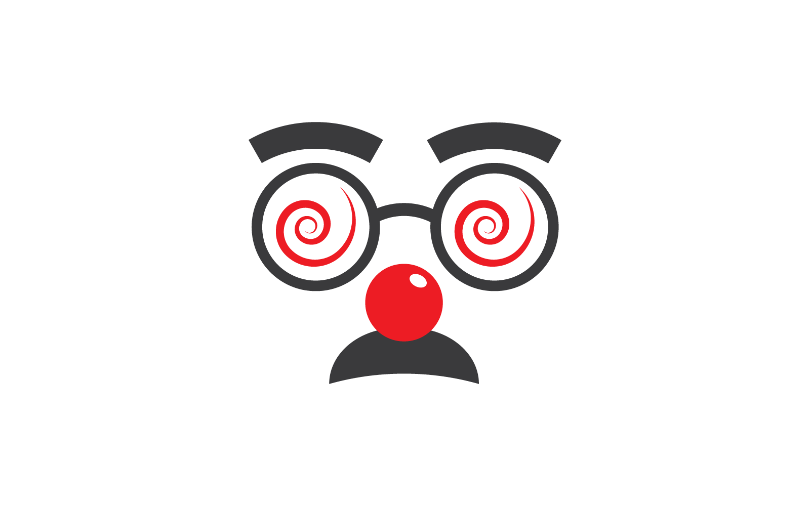 Ilustracja projektu twarzy w okularach i wąsach