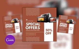 Microwave Special Offer Sale Design Template