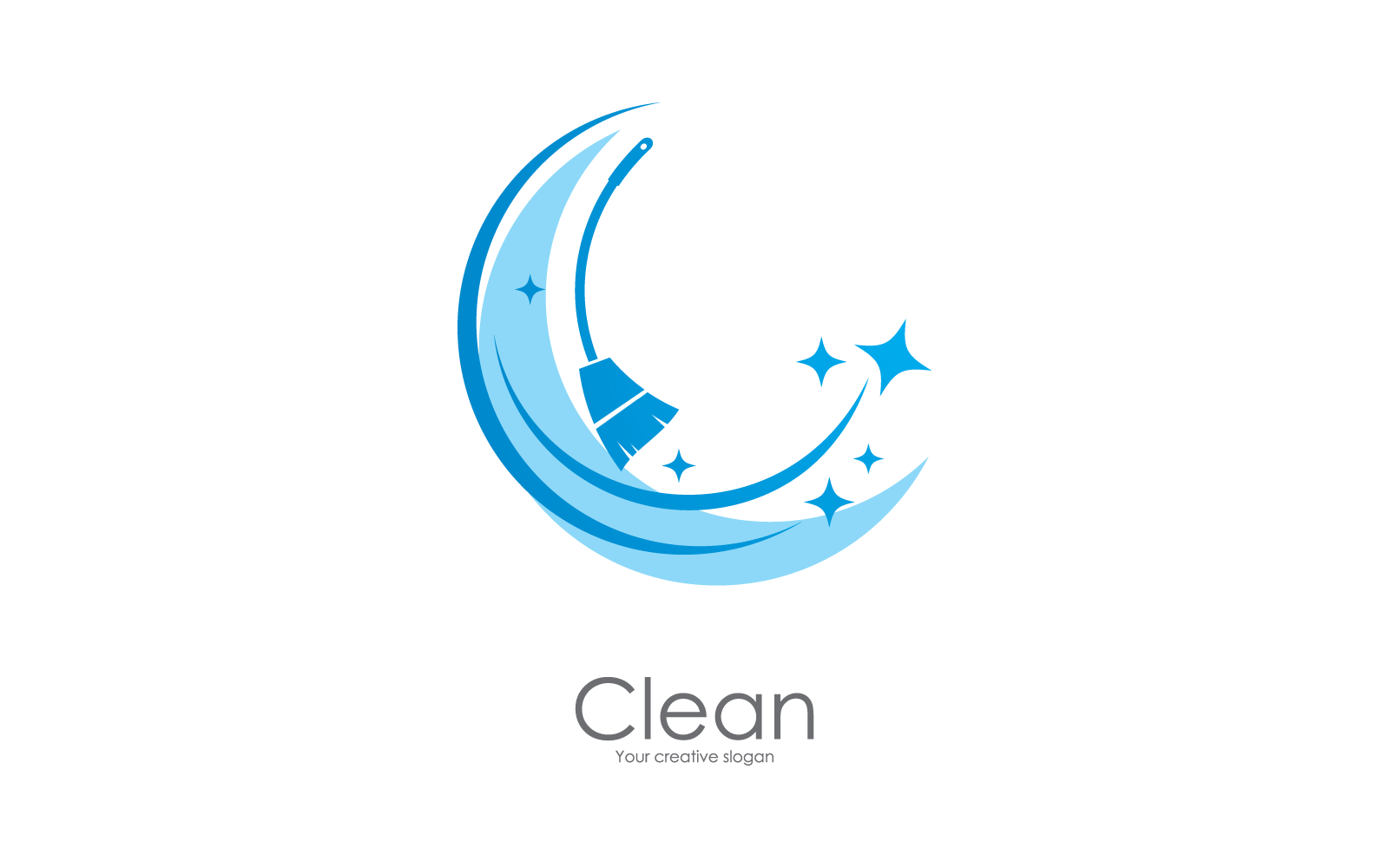 Modelo de design de logotipo e símbolo de limpeza