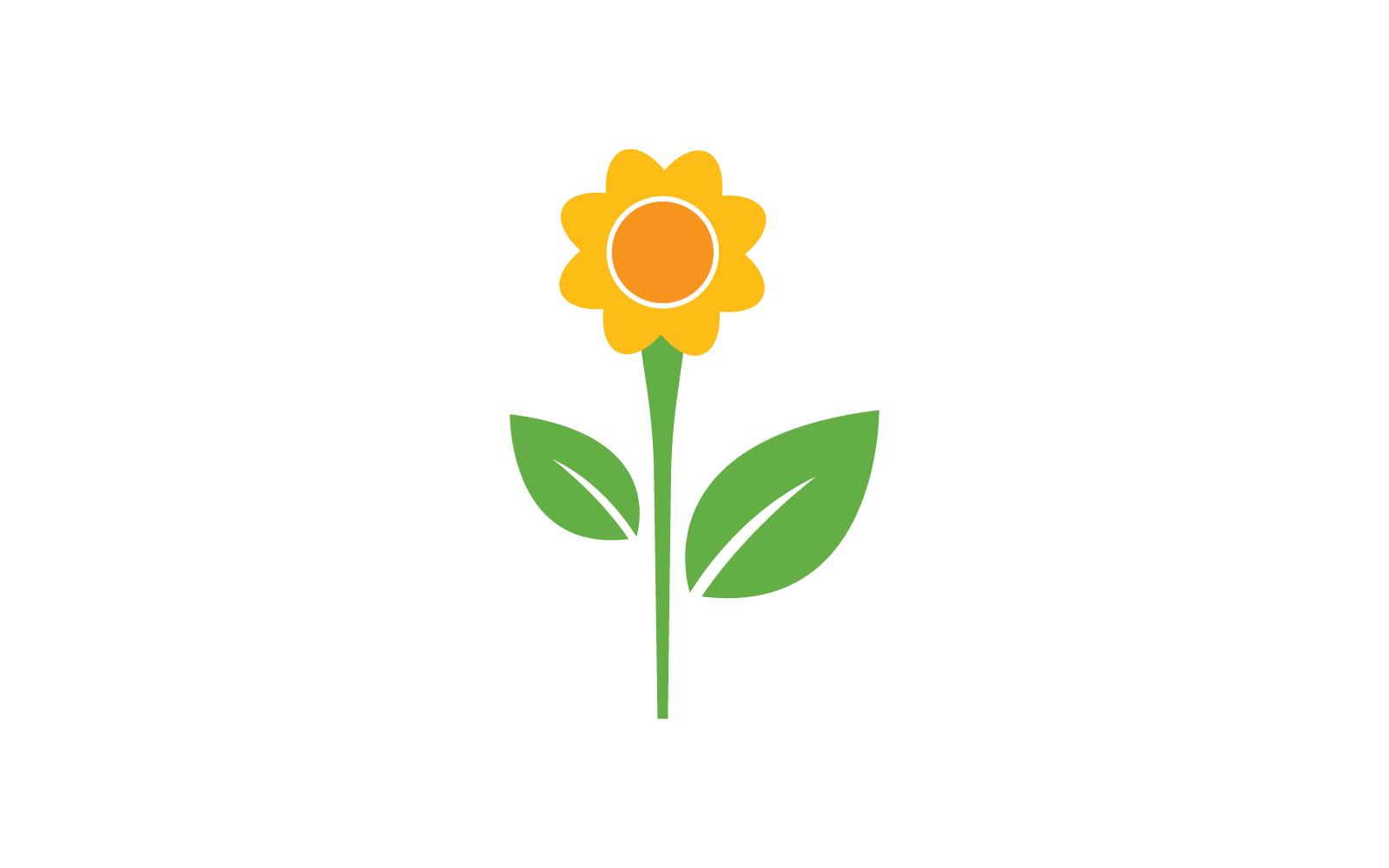 Plantilla de ilustración de diseño de vector de girasol