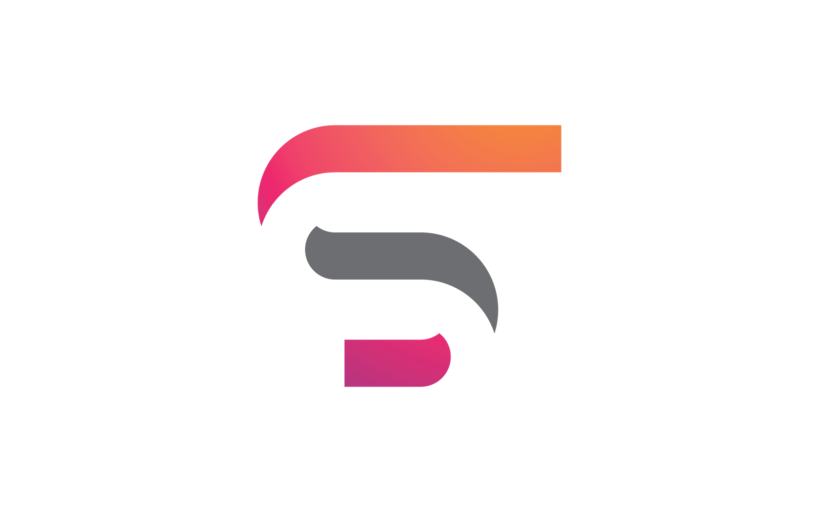 S letter logo icon flat design vector template