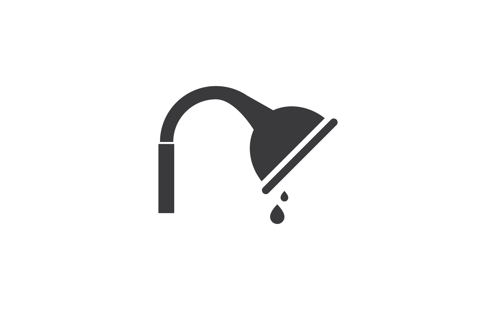 Shower water illustration icon vector flat design