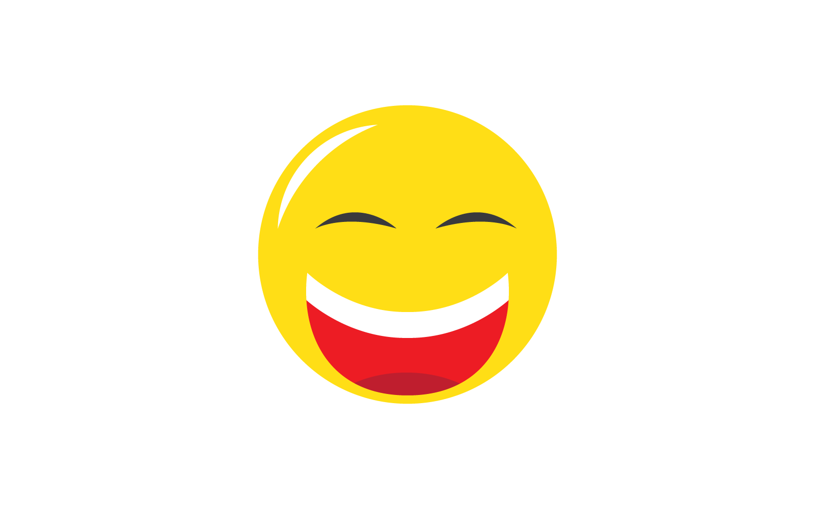 Smile happy face emoticon vector flat design