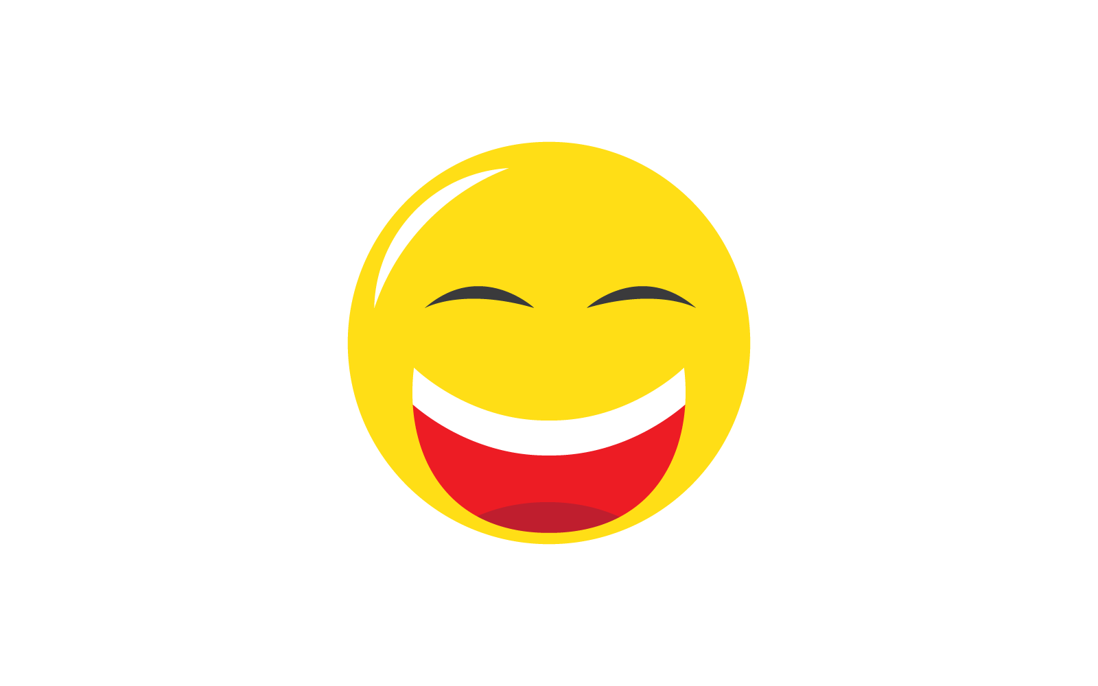 Smile happy face emoticon vector flat design Logo Template