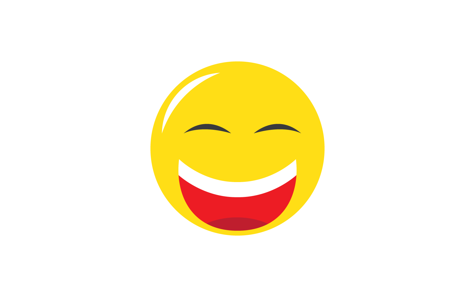 Sonrisa cara feliz emoticon vector diseño plano