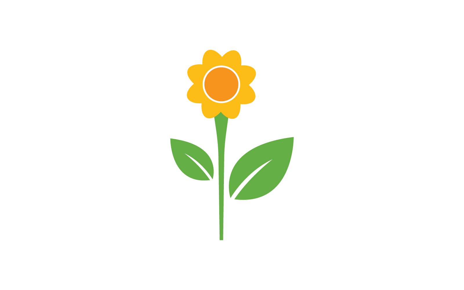 Sunflower vector design illustration template