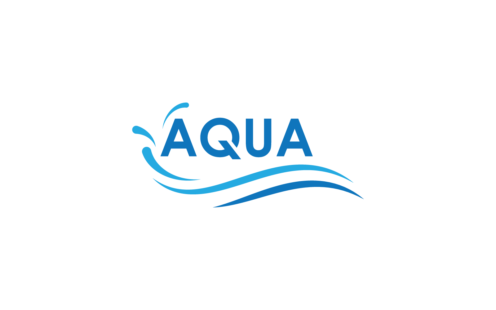 Vatten våg illustration logotyp ikon mall vektor