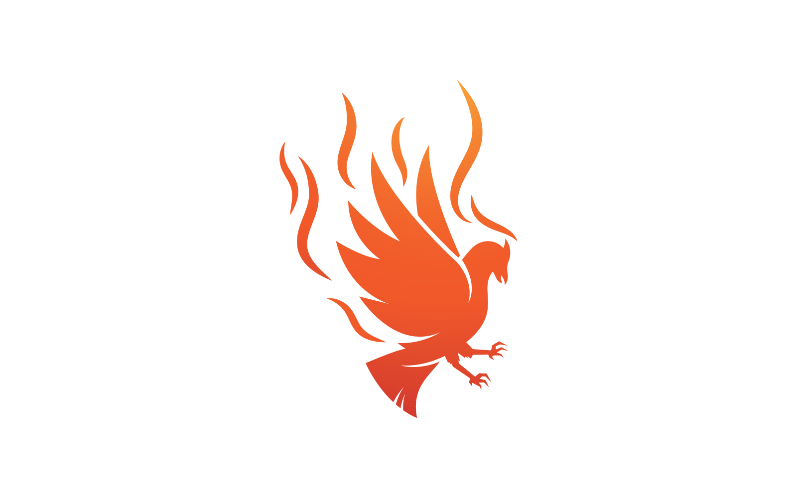 Vector de plantilla de logotipo de pájaro de fuego fénix