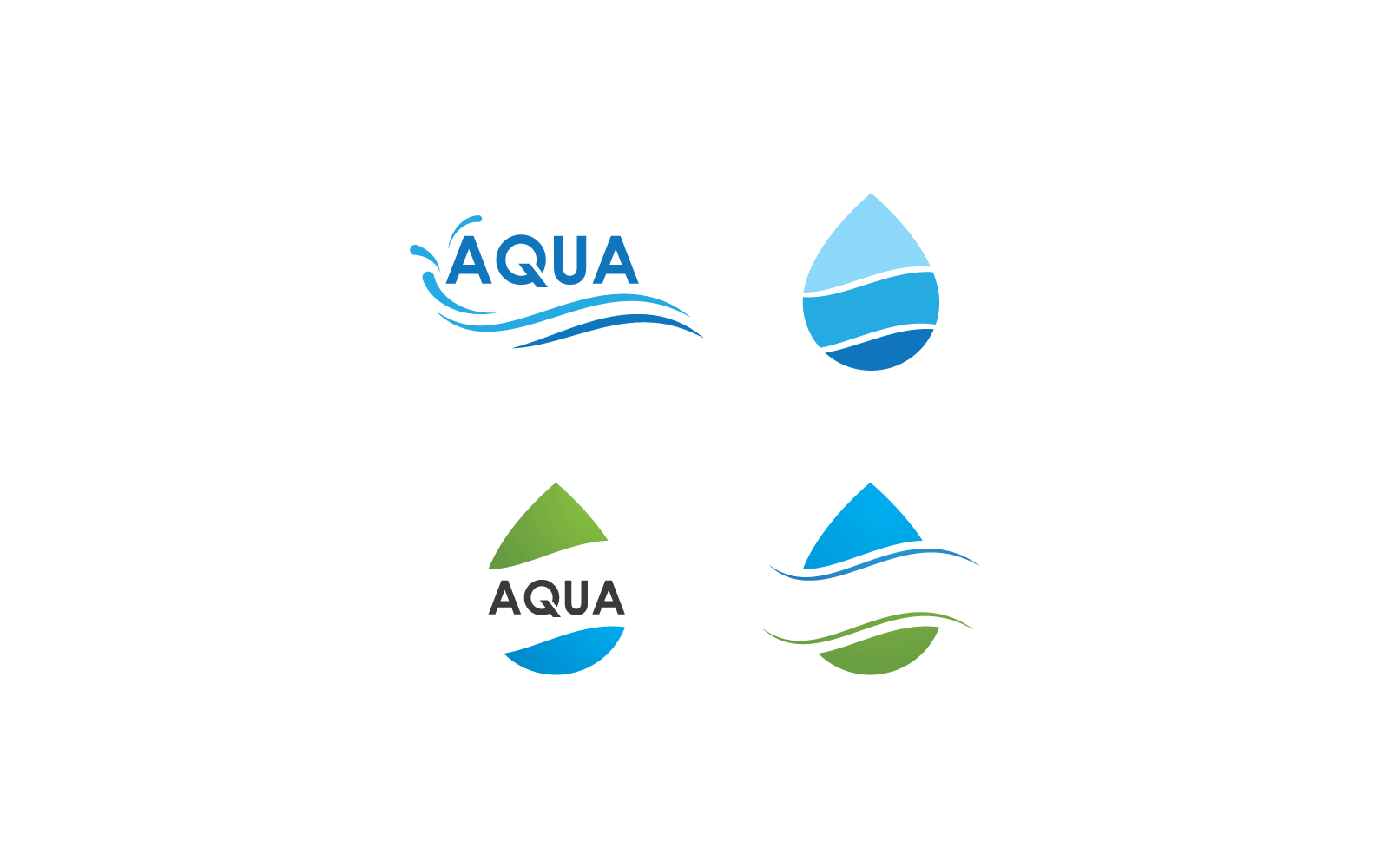 Water drop logo illustration template vector design