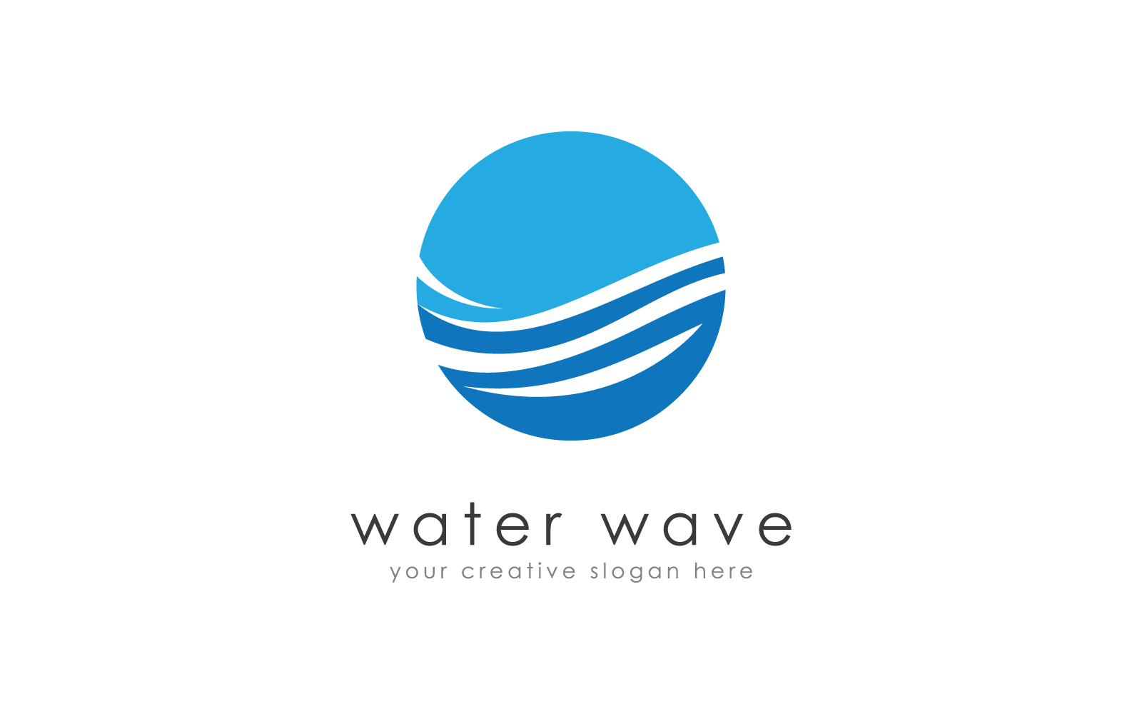 Water Wave design illustration logo template vector