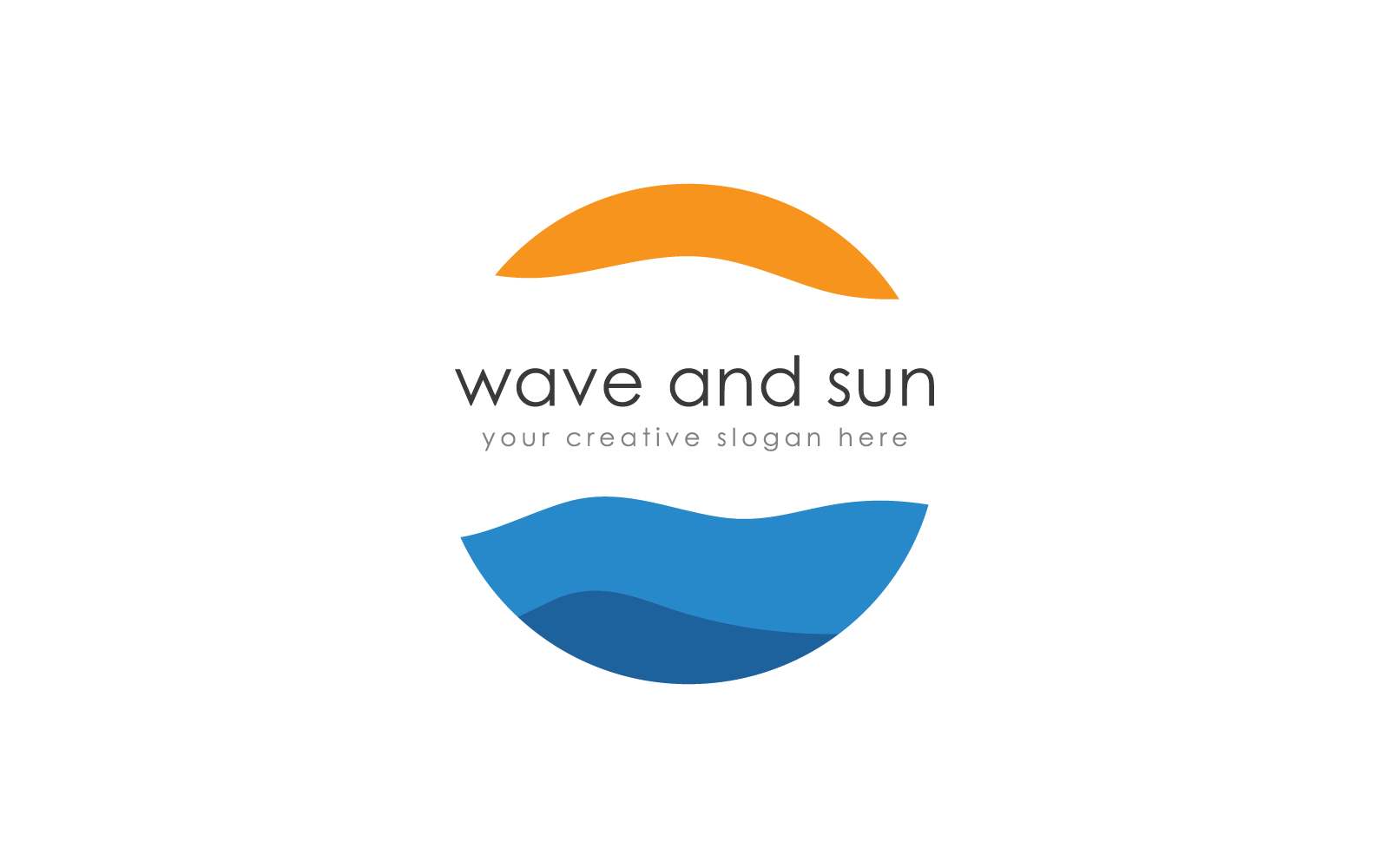 Water Wave illustration logo design template vector