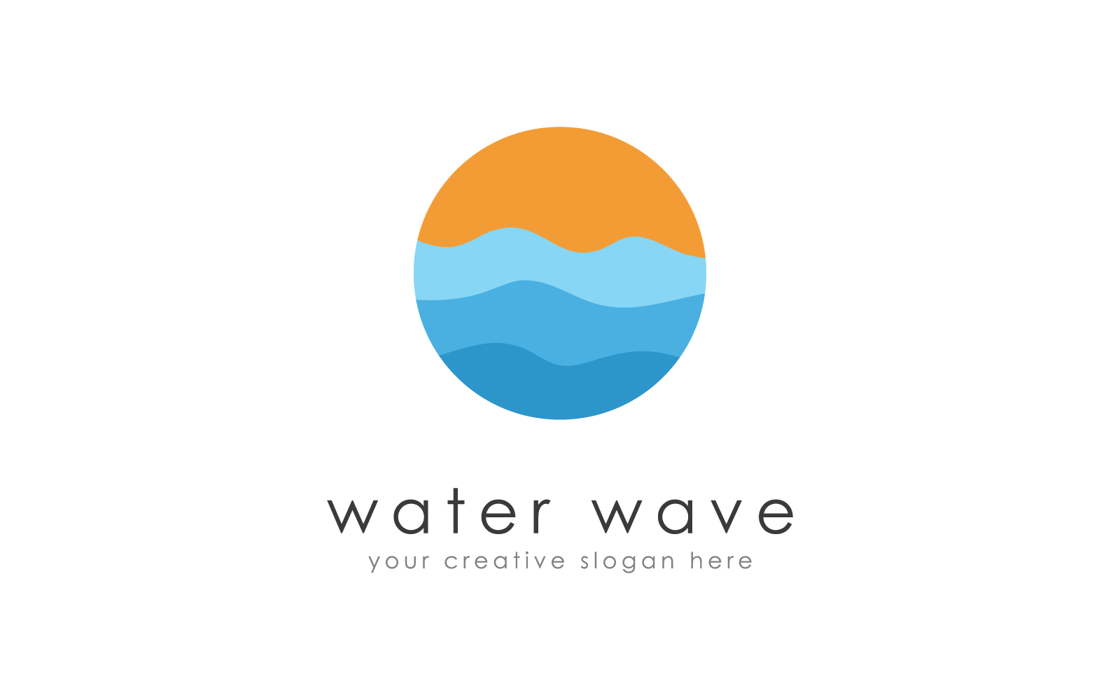 Water Wave illustration logo template design vector