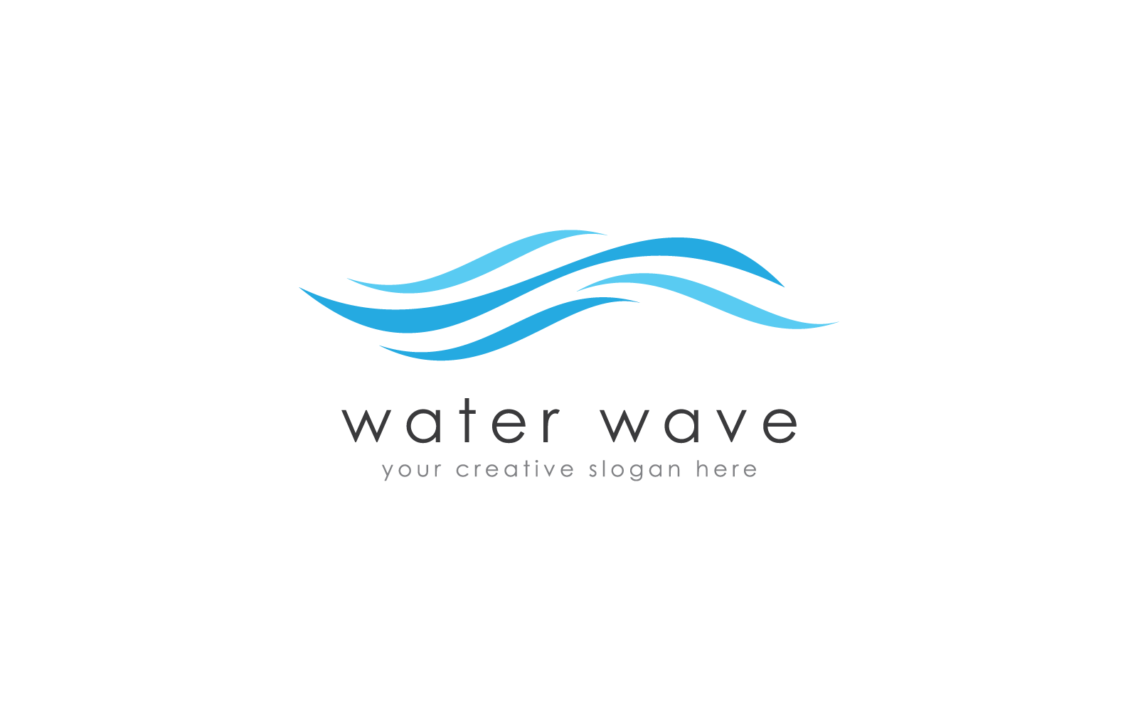 Water Wave logo icon vector illustration flat design