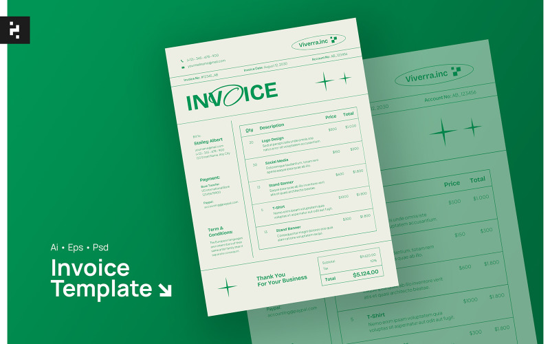 White Simple Invoice Template Corporate Identity