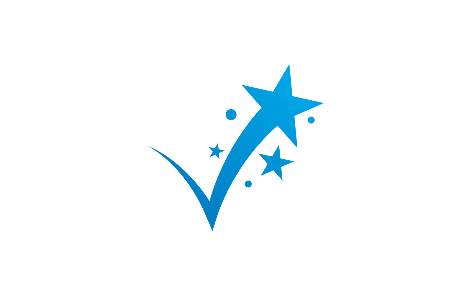 Yıldız tasarım illüstrasyon logo vektör şablonu