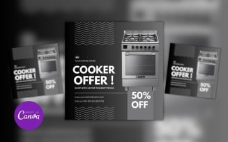Cooker Offer Sale Design Template