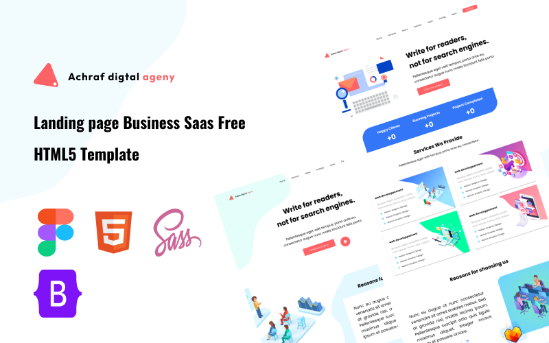 Digito - Digital Agency Landing Page HTML Template Landing Page Template