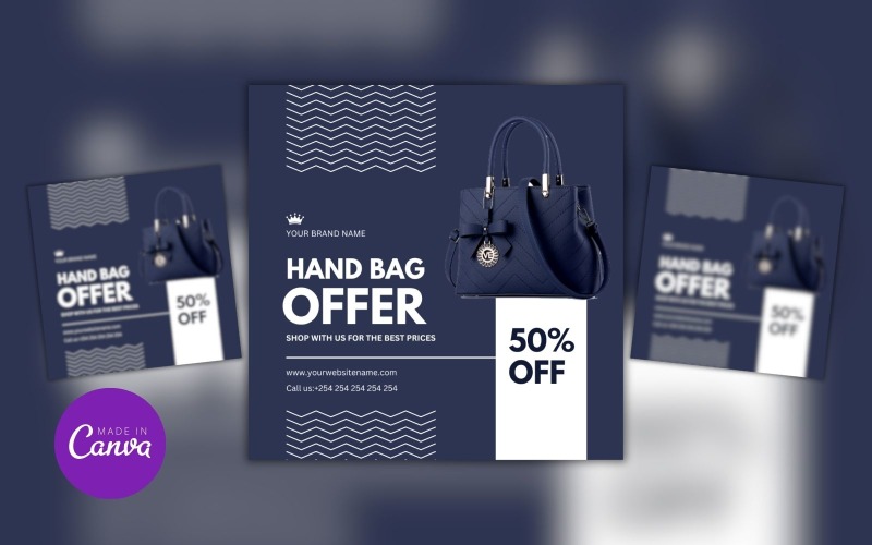 Handbag Discount Sale Design Template Social Media