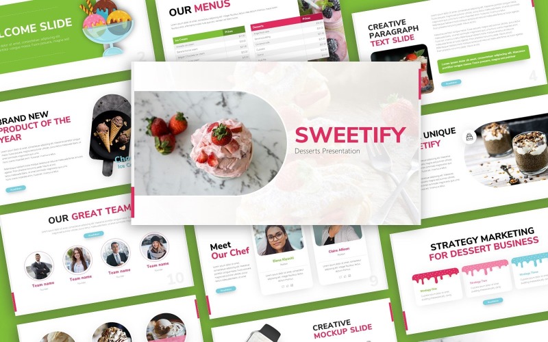 Sweetify Presentation Template PowerPoint Template