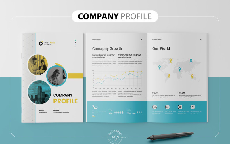 Company Profile Template - Enhances the Professional Image of a Company Magazine Template