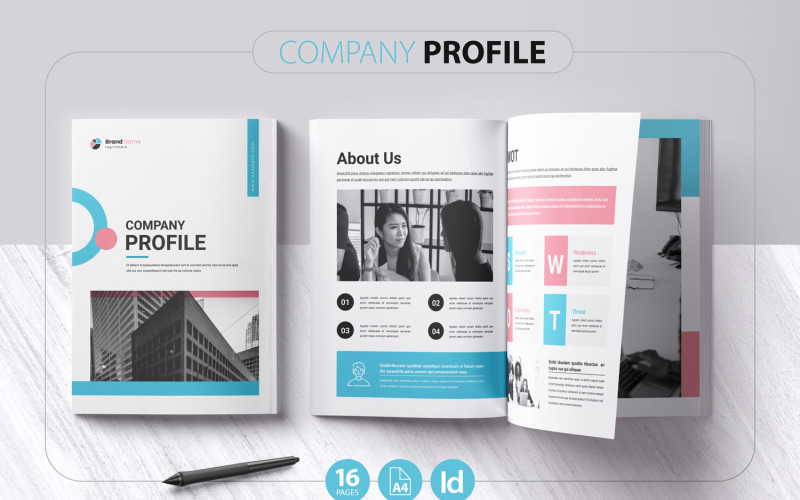Company Profile Template - Enhances the Professional Image of Your Company Magazine Template
