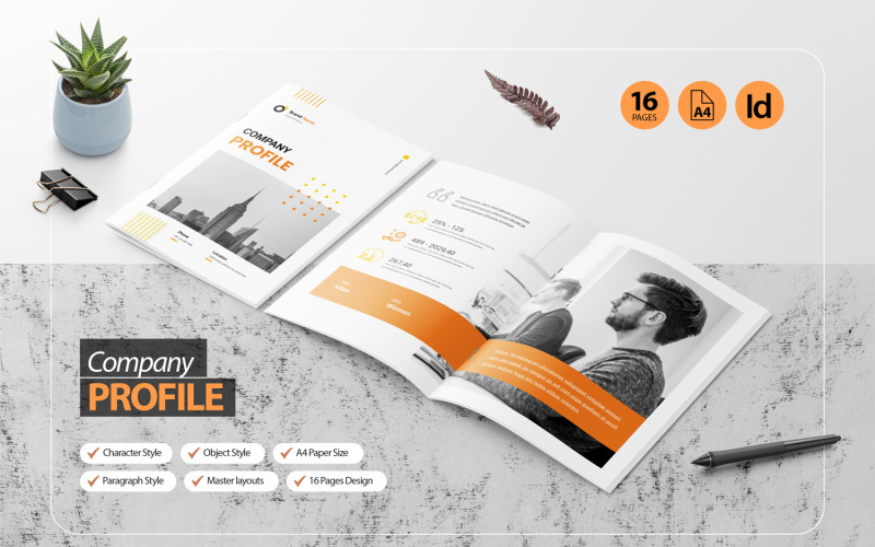 Company Profile Template to Present Your Business Magazine Template