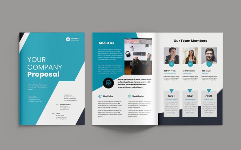Company Proposal Template and Proposal Design Magazine Template