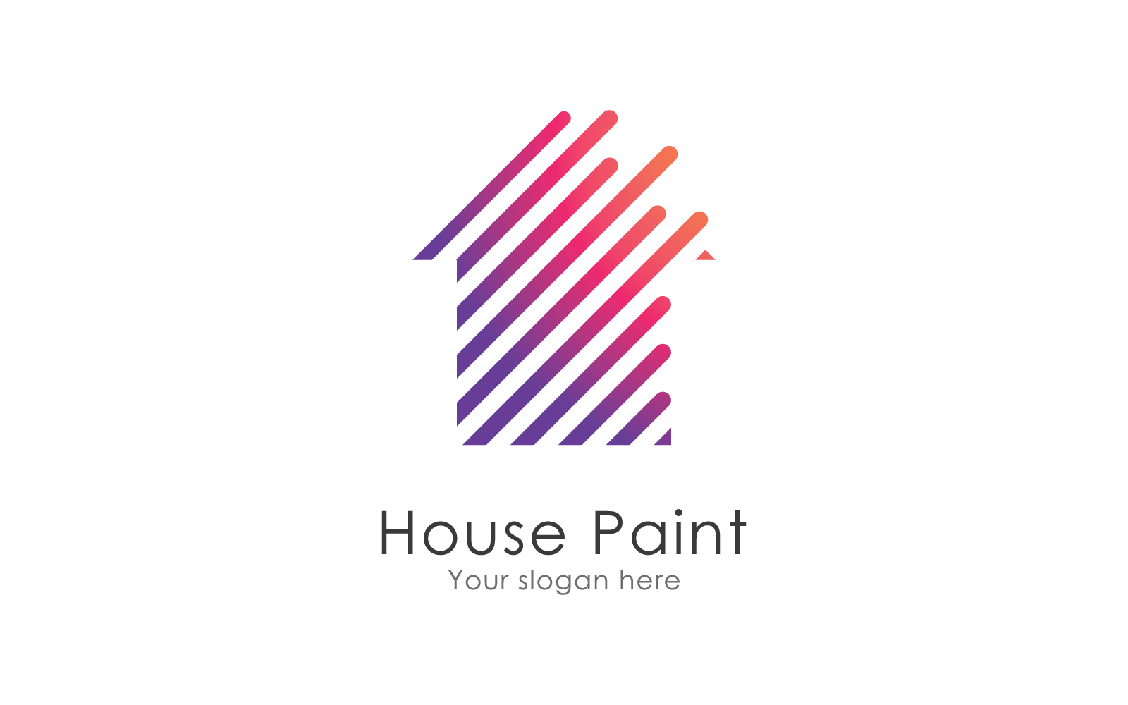 Фарба будинок логотип значок бізнес вектор шаблон оформлення