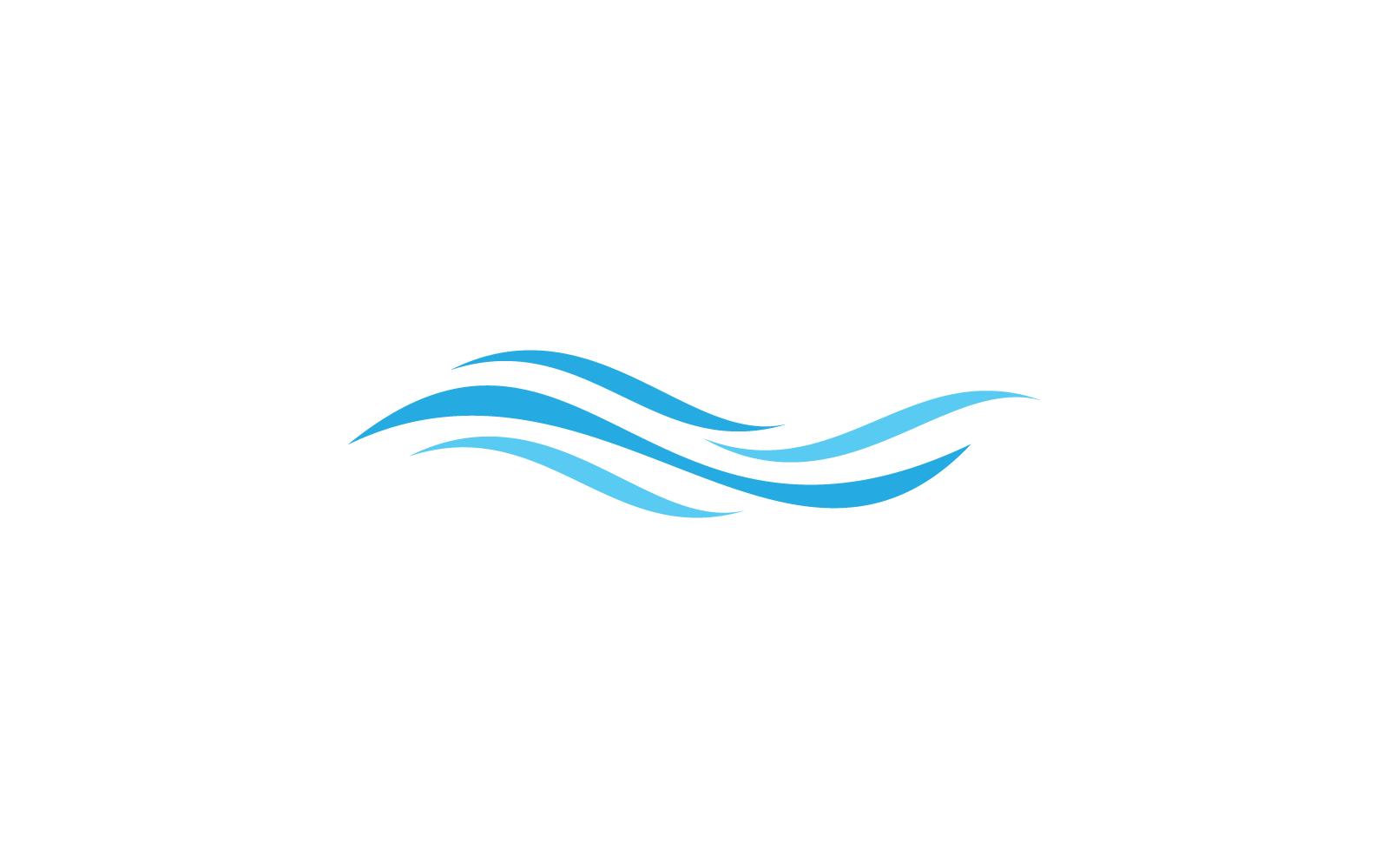 Modelo de logotipo de vetor de ícone de onda de água