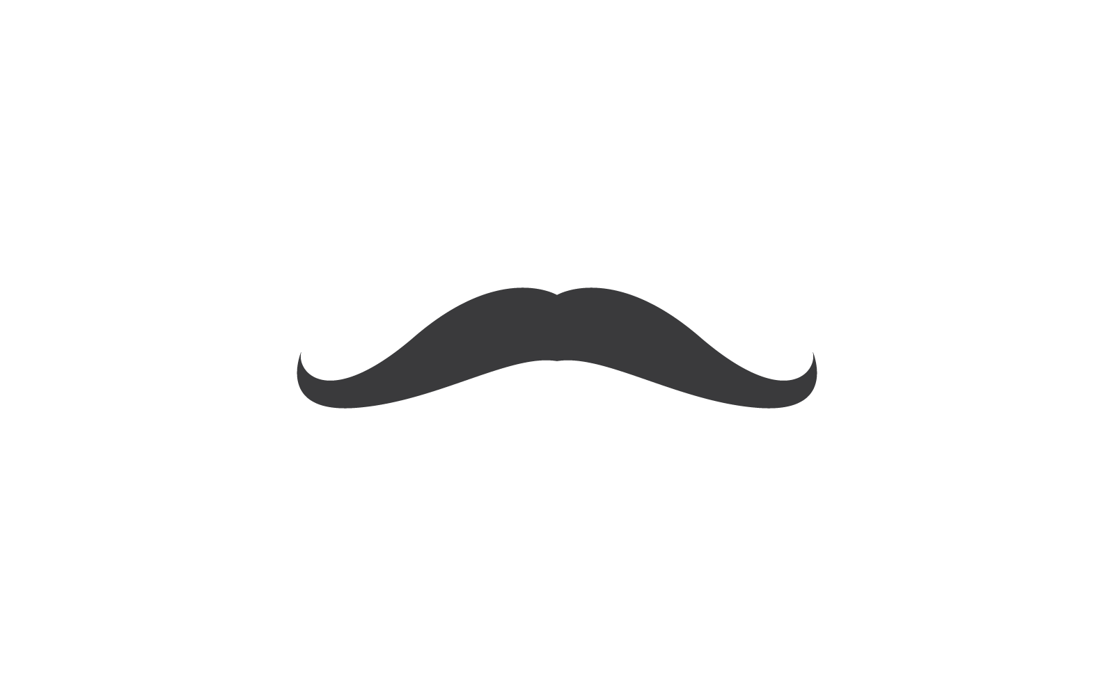 Mustache flat design icon vector illustration template Logo Template