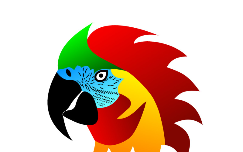 Parrot logo gradient logo template Logo Template