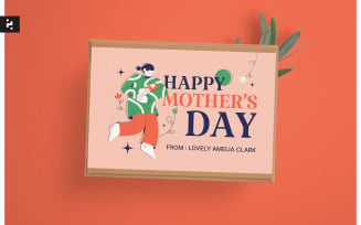 Red Creative Mothers Day Greeting Card